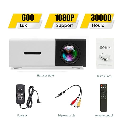 SONGYANG Proyector Proyector portátil Mini proyector ...
