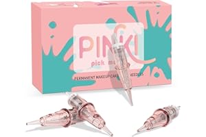 EZTAT2 Tattoo Cartridge Needles - 20Pcs #10 (1RL) Permanent Makeup SMP Bugpin Round Liner 0.3MM Microblading Hair Scalp for T