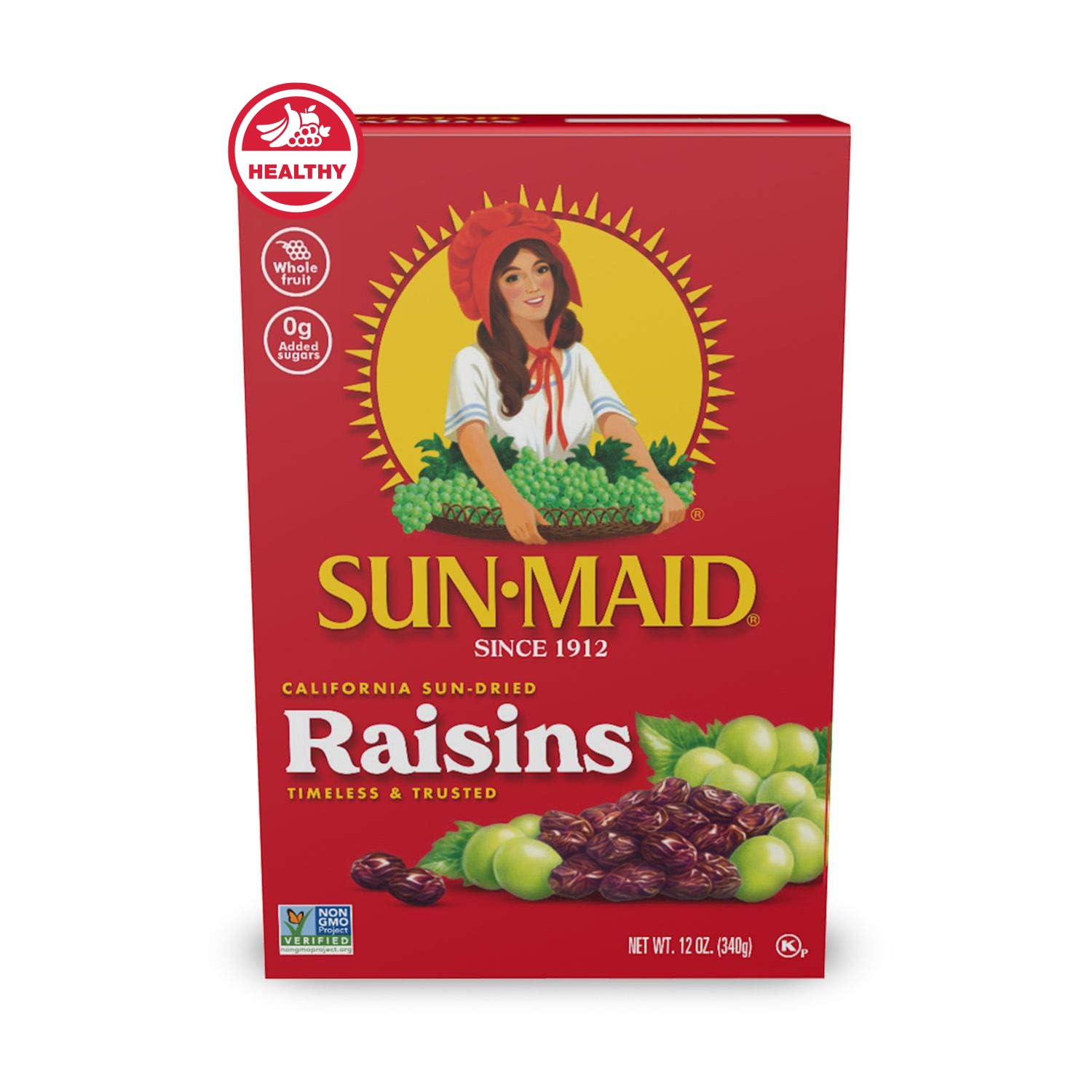Photo 1 of **4**Sun-Maid California Sun-Dried Raisins - 12 oz Sharing-Size Box - Dried Fruit Snack for Lunches, Snacks, and Natural Sweeteners