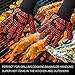 LauKingdom BBQ/Grill Gloves Heat Resistant Oven, L-XL, Black