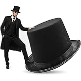 Nicky Bigs Novelties Top Hat For Men, Steampunk Hat, Victorian Top Hats, Magician Hats, Tophat Costume For Men