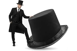 Nicky Bigs Novelties Tall Top Hat Costume Men Women Party Top Hats Adults Formal Magician Hats Halloween One Size Fits All