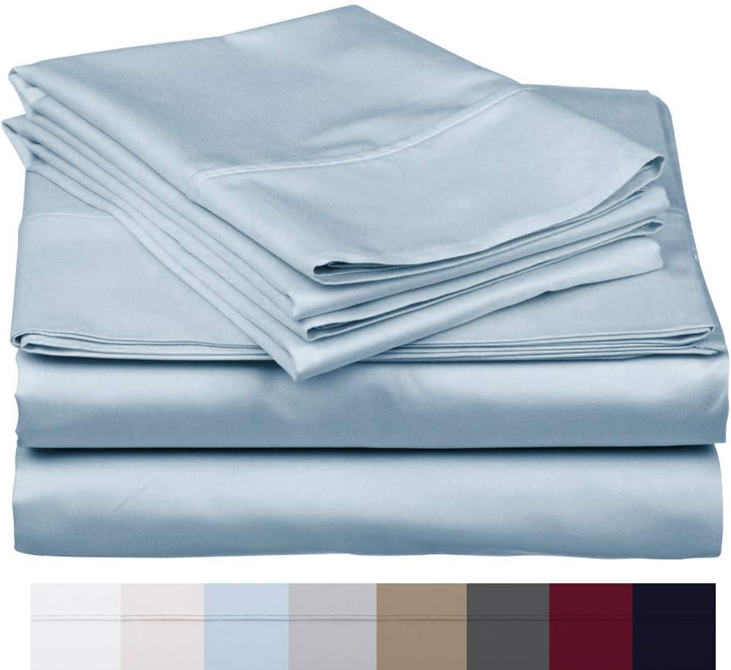 RV Short Queen Size Sheet Set Light Blue 4 Piece Set