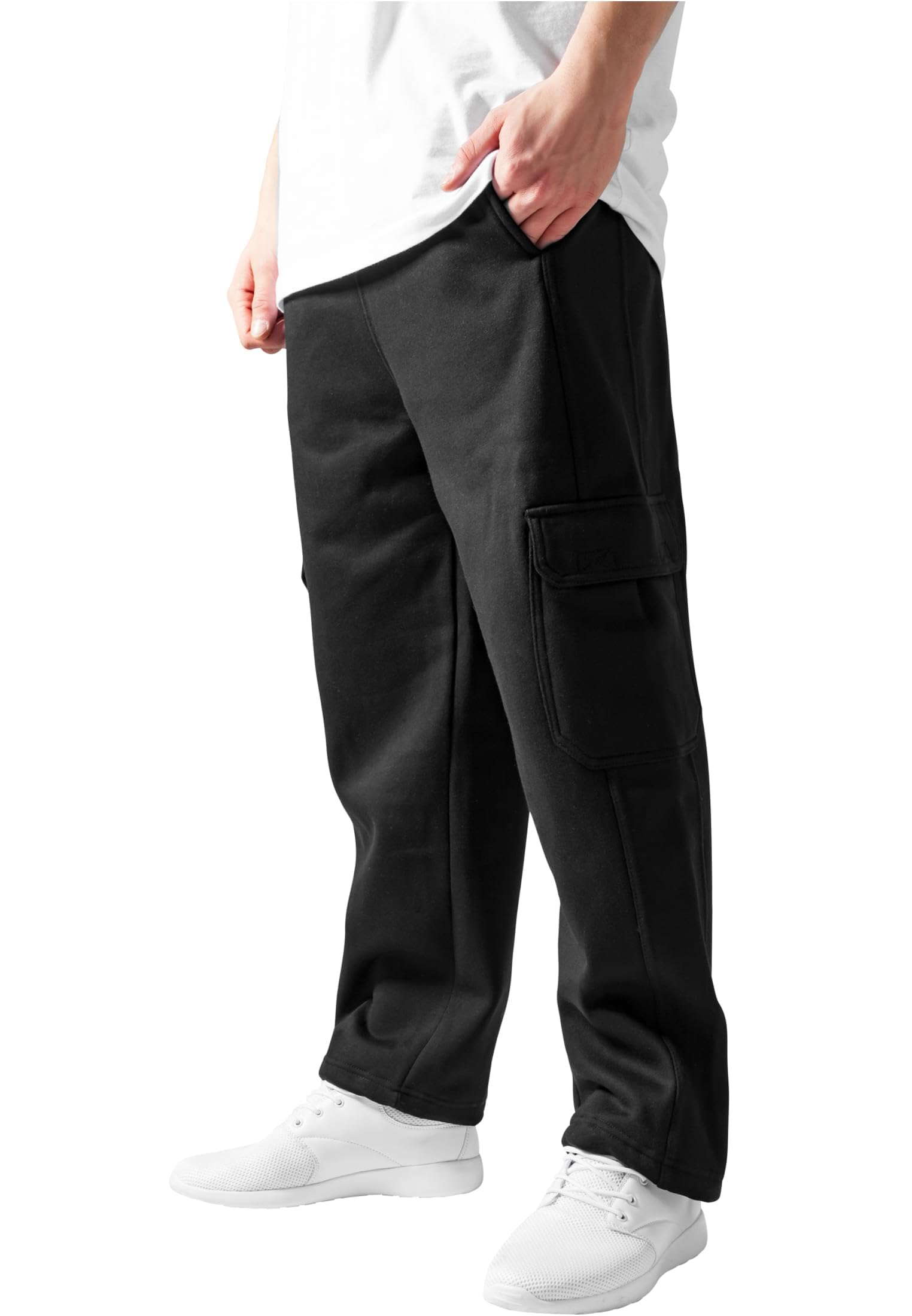 Urban Classics Men's cargo sweatpants, Black, XL