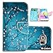 S6 Edge Case, Galaxy S6 Edge Case,M-Zebra Samsung Galaxy S6 Edge Wallet Case [Wallet Function] Flip Cover Leather Case for Samsung Galaxy S6 Edge, with Screen Protectors+Stylus (Peach Blossom)