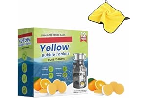 Lemonblast Drain Cleaner Tablets, Powerful Lemon Blast Yellow Bubble Tablets, Formulated to Deep Clean Pipes & Kitchen Drain 