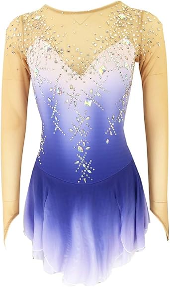 Costume Da Pattinaggio Artistico Su Ghiaccio Personalizzato Con Schiena