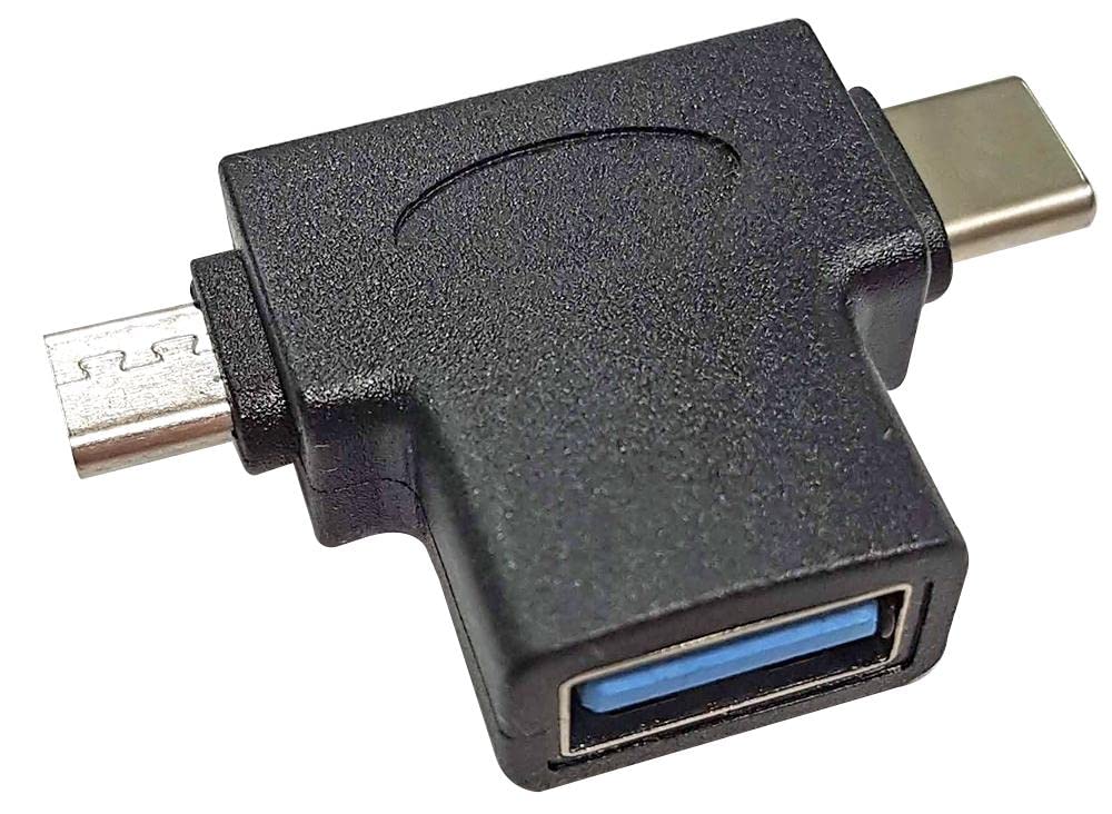 PRO SIGNAL PSG91745 USB-C Plug to Micro USB Plug & USB-A Socket Adaptor