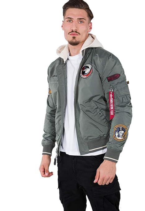Alpha Industries Herren Bomberjacken Ma-1 TT Hood Patch