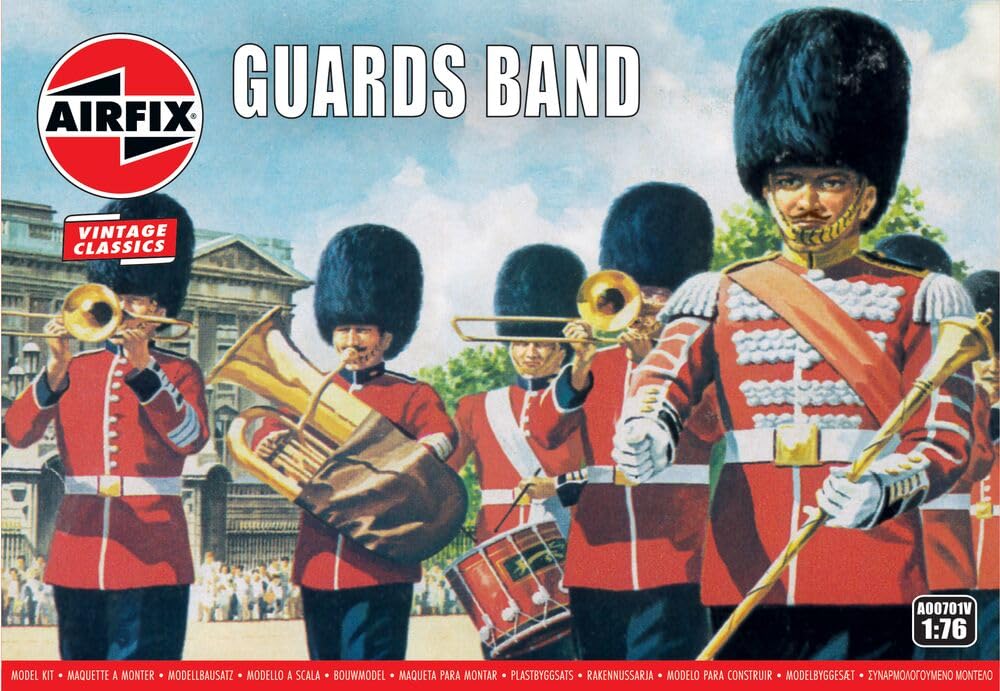 Airfix A00701V Guards Band Classic Vintage Figures, un Painted