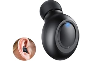 LEZII Single Bluetooth Earbud, Mini Invisible Wireless Headset, in Ear Headphones, Sport Earpiece with Mic, Magnetic USB Charging for Car Vehicle Business, Waterproof Earphones for Samsung iPhone