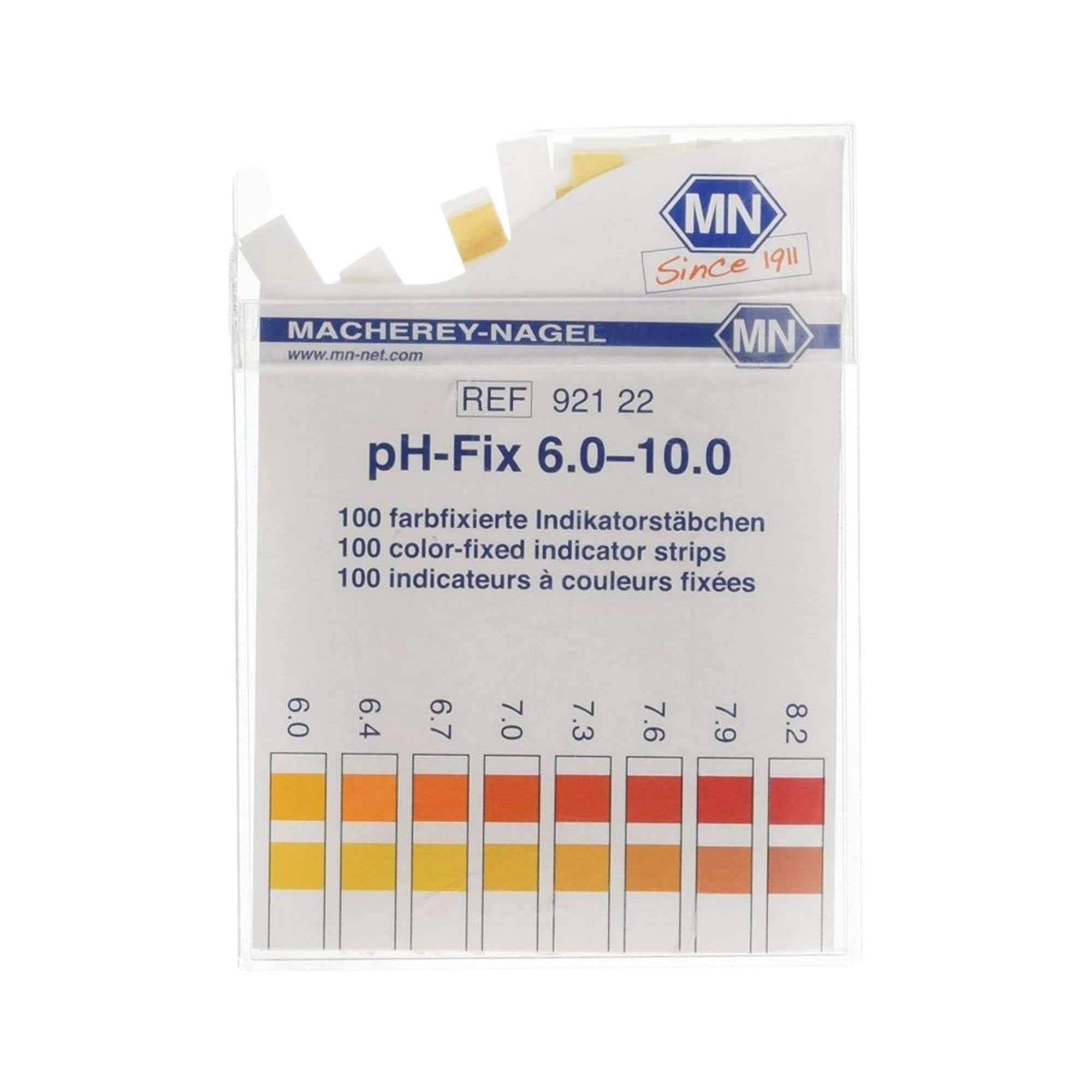 Camlab 1178895 pH-Fix Indicator Paper Test Strips with CE-mark, pH 6.0-10.0, 6mm x 85mm (Pack of 100)