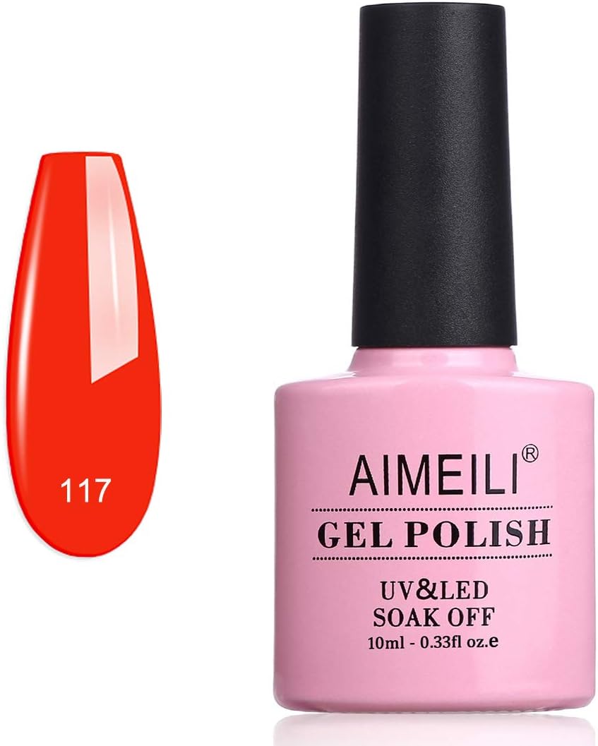 AIMEILI Soak Off UV LED Gel Nail Polish - Lilium Pumilum (117) 10ml, GP117, 10 ml (Pack of 1)