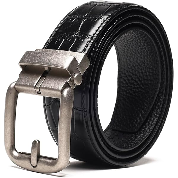 BISON DENIM Mens Cowskin Leather Belt With Automatic Buckle 3.4 Cm - View #9