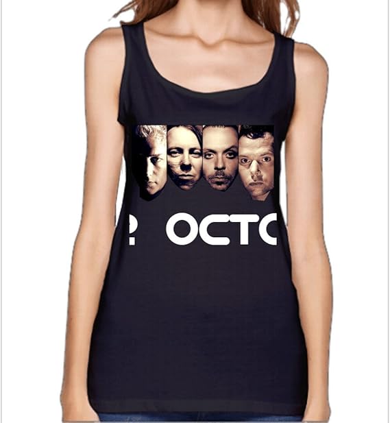 Amazon Entone Womens Blue October Members Logo Cotton Tank Top 