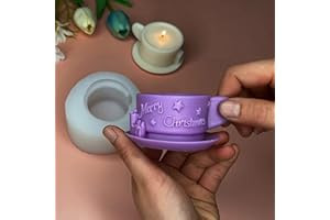 ESEDAGE Christmas Milk Tea Cup Shaped Candle Mold - Silicone for Candles, Coffee, Resin & Soap