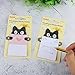 Eagle Cute Cartoon Envelope Sticky Notes, Self-Adhesive, Fold-able, for Private Messaging, Memo Pad, 2-Pack, 50 Sheets in Total (Cat)