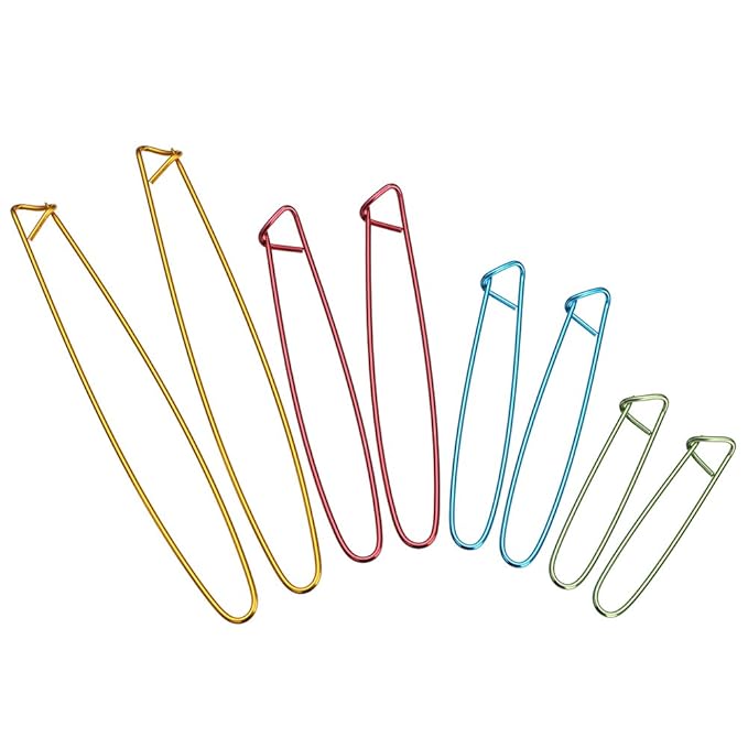 Knitting Stitch Holders Pins Needles Crochet Hooks 4 Sizes 8 Pieces