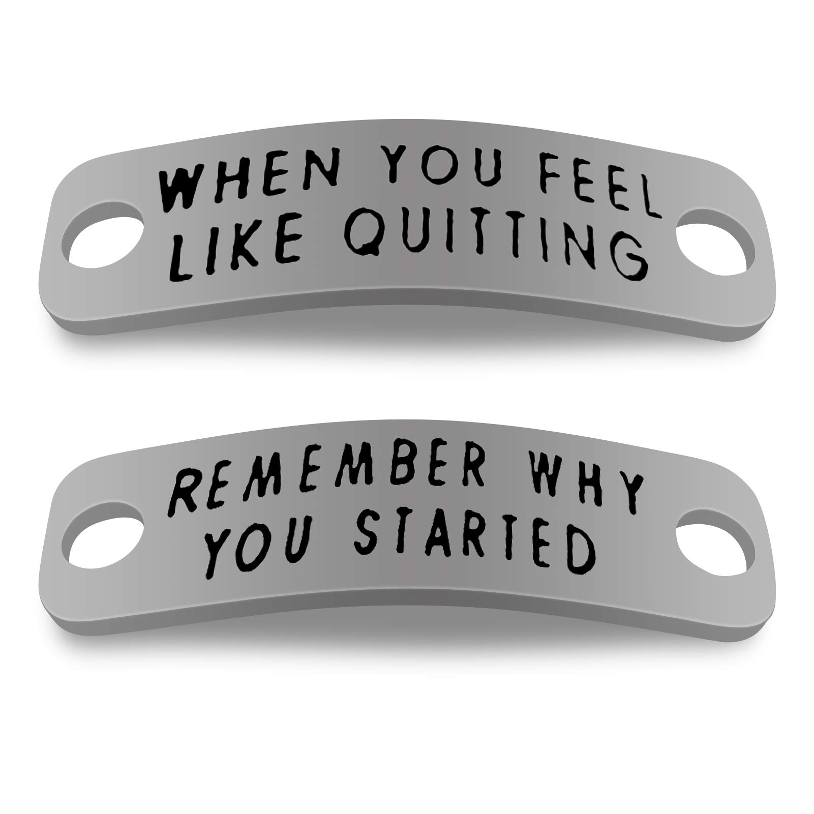 Vadaka Funny Runners Gift Fitness Gym Gift Trainer Tags for Runner Shoelace Tag Set Inspirational Present Workout Fitness Gym Shoelace Charm for Men Women Runners Present