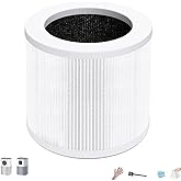 HQSC-50 Replacement filters for vewior air purifier filter,a1 replacement filter for VEWIOR Air Purifier Filter Replacement-HQKJ-80, AMEIFU AP01W, KOIOS HQKJ-50, 3-in-1 HEPA Air Cleaner Filter​,1 pack