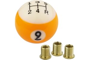 Abfer 5 Speed Shifter Knob 9 Ball Style Shift Handle Car Gear Lever Knobs Fit Automatic Manual Vehicles