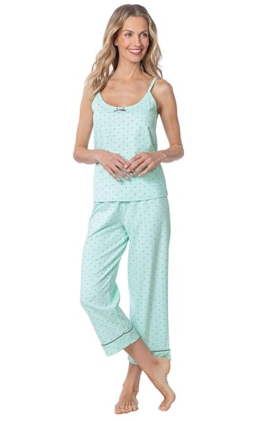 PajamaGram Summer Pajamas for Women - Capri Women Pajamas, Mint, XL, 16 best women's summer pajamas