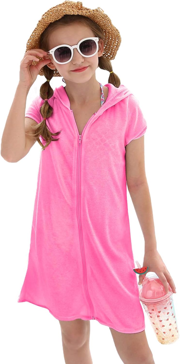 hooded towel with zip