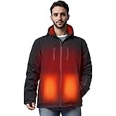 SAVIOR HEAT Heated Jackets for Men with 10-Hour Battery Life Waterproof & Windproof Electric Mens Winter Jacket