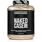 NAKED Chocolate Casein - Chocolate Micellar Casein Protein - 5 Pound Bulk, GMO-Free, Gluten-Free, Soy-Free, Preservative-Free - Stimulate Muscle Growth - Enhance Recovery - 60 Servings