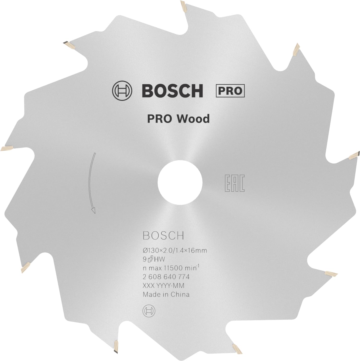 Bosch 1x PRO Wood Circular Saw Blade for Corded Hand-Held Circular Saws (for Softwood, Hardwood, Ø mm, Professional Accessory Hand-Held Circular Saw)