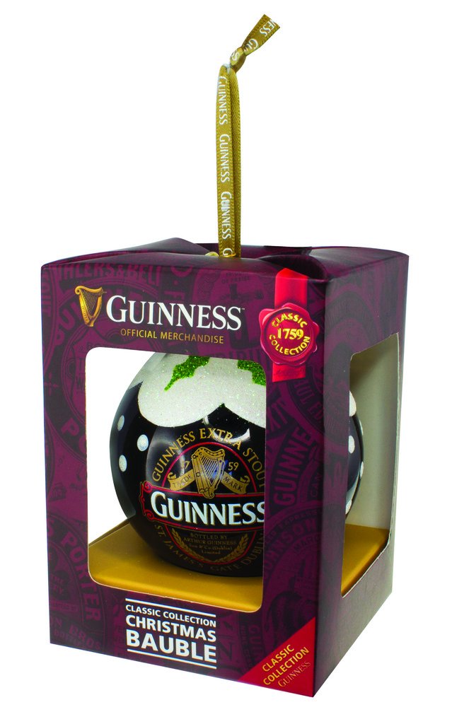 Guinness Christmas Bauble With Guinness Classic Collection Label Design