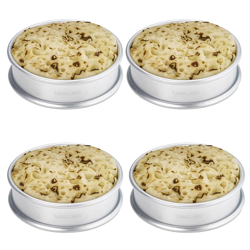 lakeland Crumpet Rings 8.5cm Pack of 4 – Perfect for Homemade Crumpets & Muffins