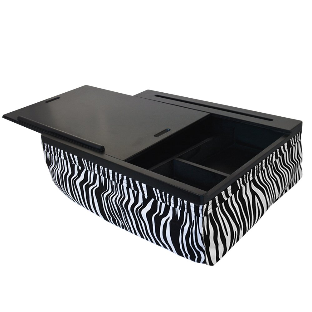 Portable Cushion Lap Desk With Storage Zebra eBay