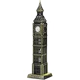 DECHOUS Big Ben Statue: Metal Bronze Small London Big Ben Building Figurine Architecture Model Tourism Souvenir Desktop Decor, 7 Inch