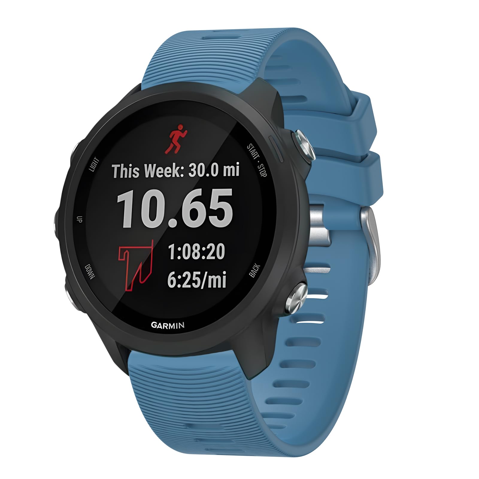 Strap for Garmin Forerunner 245 645, 20mm Width Replacement Silicone Watch Bands for Garmin Forerunner 55/158/245 Music/645 Music