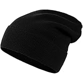 100% Pure Cashmere Beanie for Women and Men, Cuffed Warm Hat with Gift Box