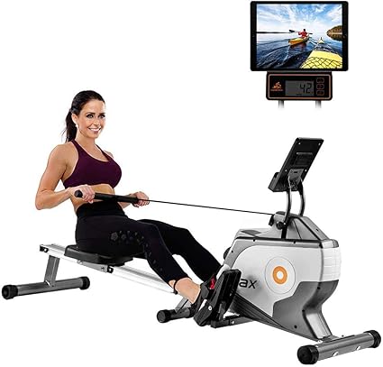 Coolautoparts Máquina de Remo Plegable Fitness para Casa Interiores Máquina de Remo Compacta Magnética 8 Niveles de Resistencia Pantalla LCD (NO Incluye iPad) [EU Stock]: Amazon.es: Deportes y aire libre