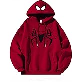 Ethbox Y2K Hip Hop Hoodie Retro Street Collar Spider Large Loose Hoodie Gothic Clothes Rock Pullover Jacket