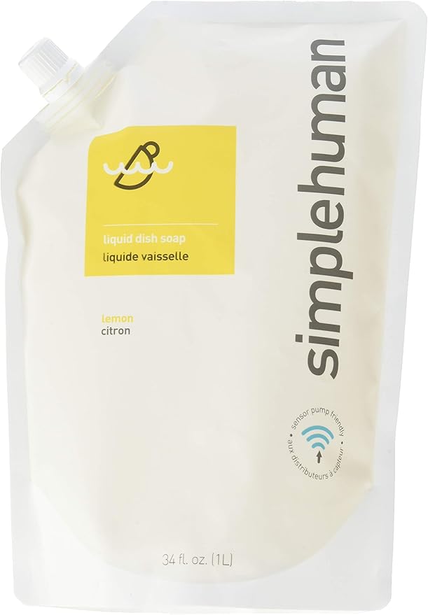 simplehuman CT1002EF Lemon Liquid Dish Soap Refill Pouch, 34 fl. Oz. Amazon.ca Home & Kitchen