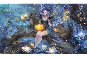 Fantasy North - Yuma - Fairy Renegade - TCG Trading Card Game Playmat and Mouse Pad - 24 x 14 inches - Perfect for Magic MTG Commander Pokemon Yugioh and Other Card Games