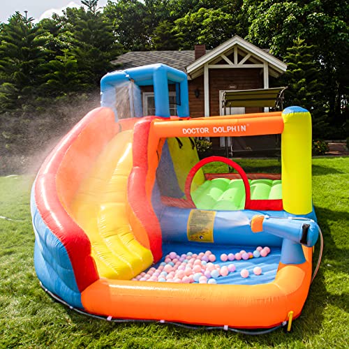 Doctor Dolphin Inflatable Bounce House with Slide,Inflatable Water