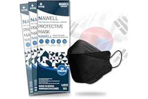 [20 Packs] NAWELL 4 Layer Filter Structure Lightweight Face Mask Made in Korea [20 Individually Packaged]
