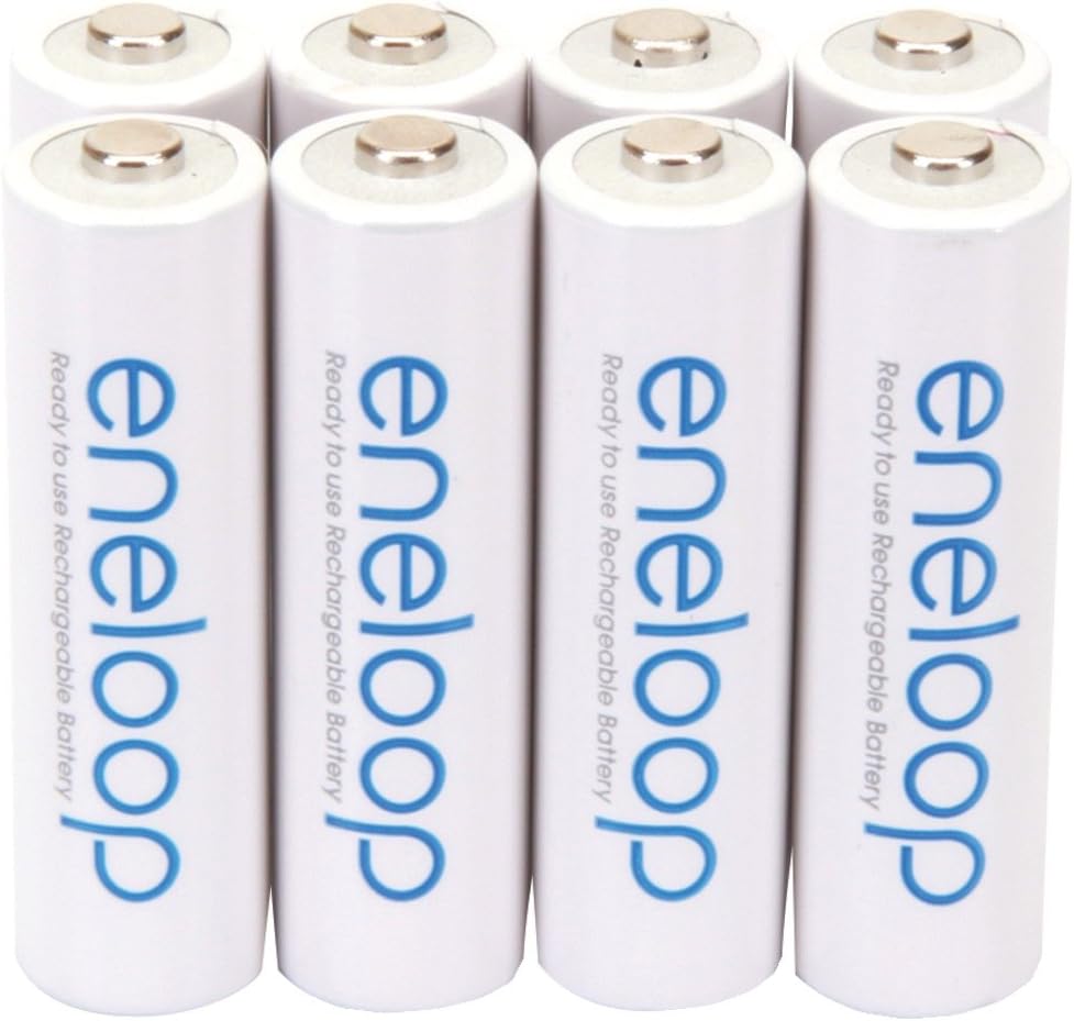 Panasonic BK-3MCCA8BA eneloop AA 2100 Cycle Ni-MH Pre-Charged Rechargeable Batteries, 8 Pack: PANASONIC: Electronics