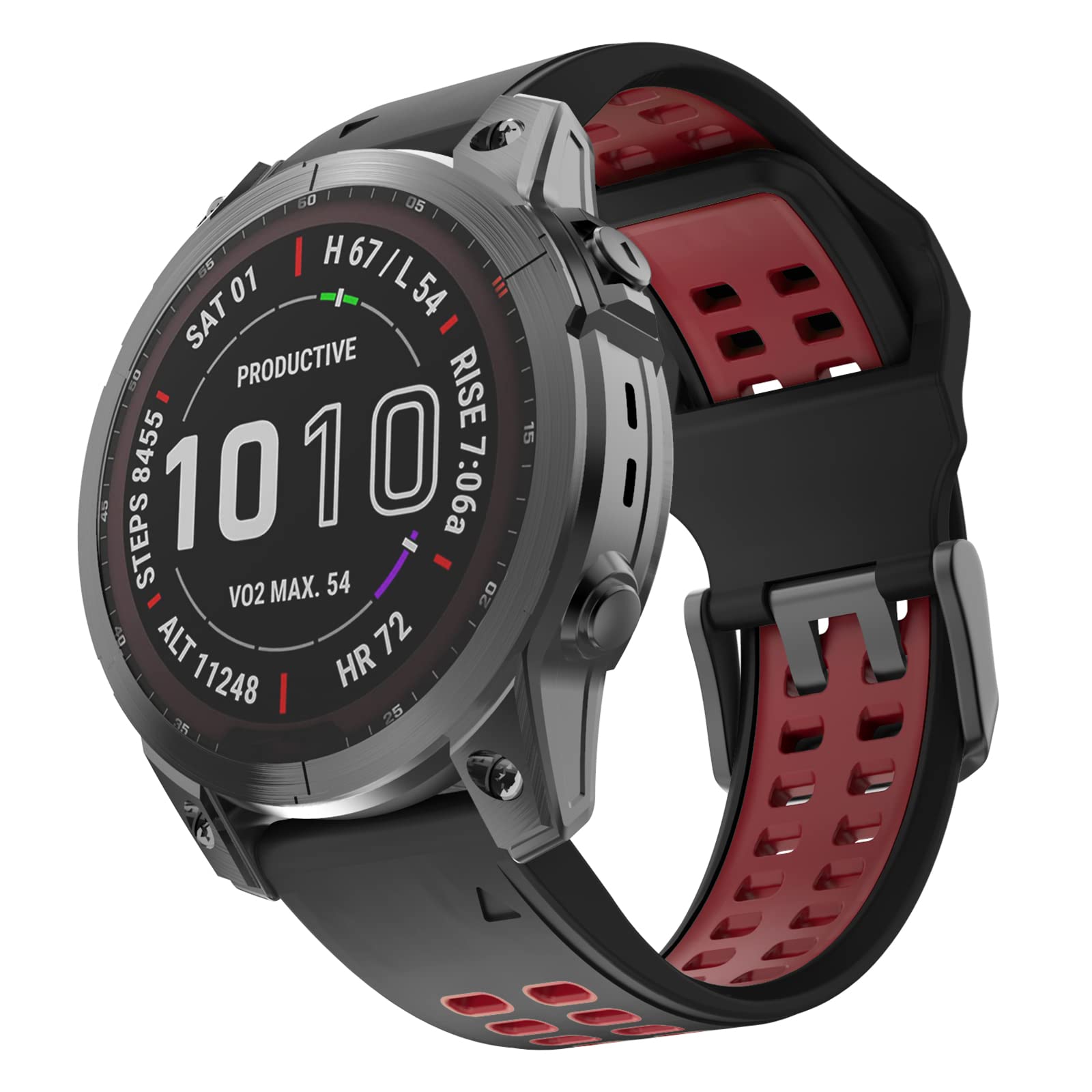 ISABAKE Watch Strap for Fenix 7/Fenix 5/5 Plus/Fenix 6/6 Pro, 22mm QuickFit Silicone Replacement Band for Approach S60