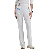 BARCO Unify Purpose Scrub Pant for Women – White, 5-Pocket High-Rise Cargo Pants with 360 Spandex Stretch & Moisture Wicking Fabric – XS, Regular Fit