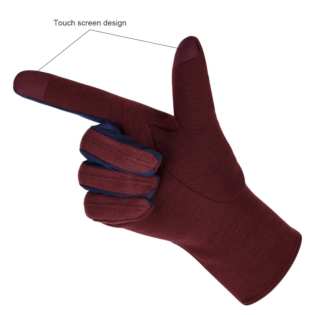 Vbiger Damen Handschuhe Winterhandschuhe Fahrradhandschuhe Damen Touchscreen Handschuhe Warme Winter Handschuhe mit Fleecefutter