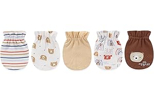 CHAMIE Unisex Baby Cotton Scratch Mittens For Newborn Baby Boys Girls Mittens Accessory 0-6 Months
