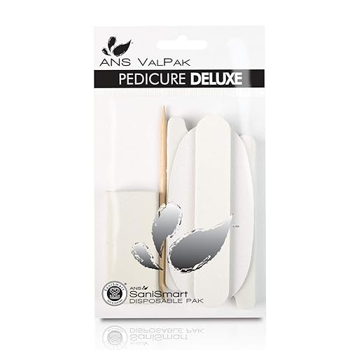 ANS ValPak Deluxe PediPak White Disposable Manicure Pedicure Tools for