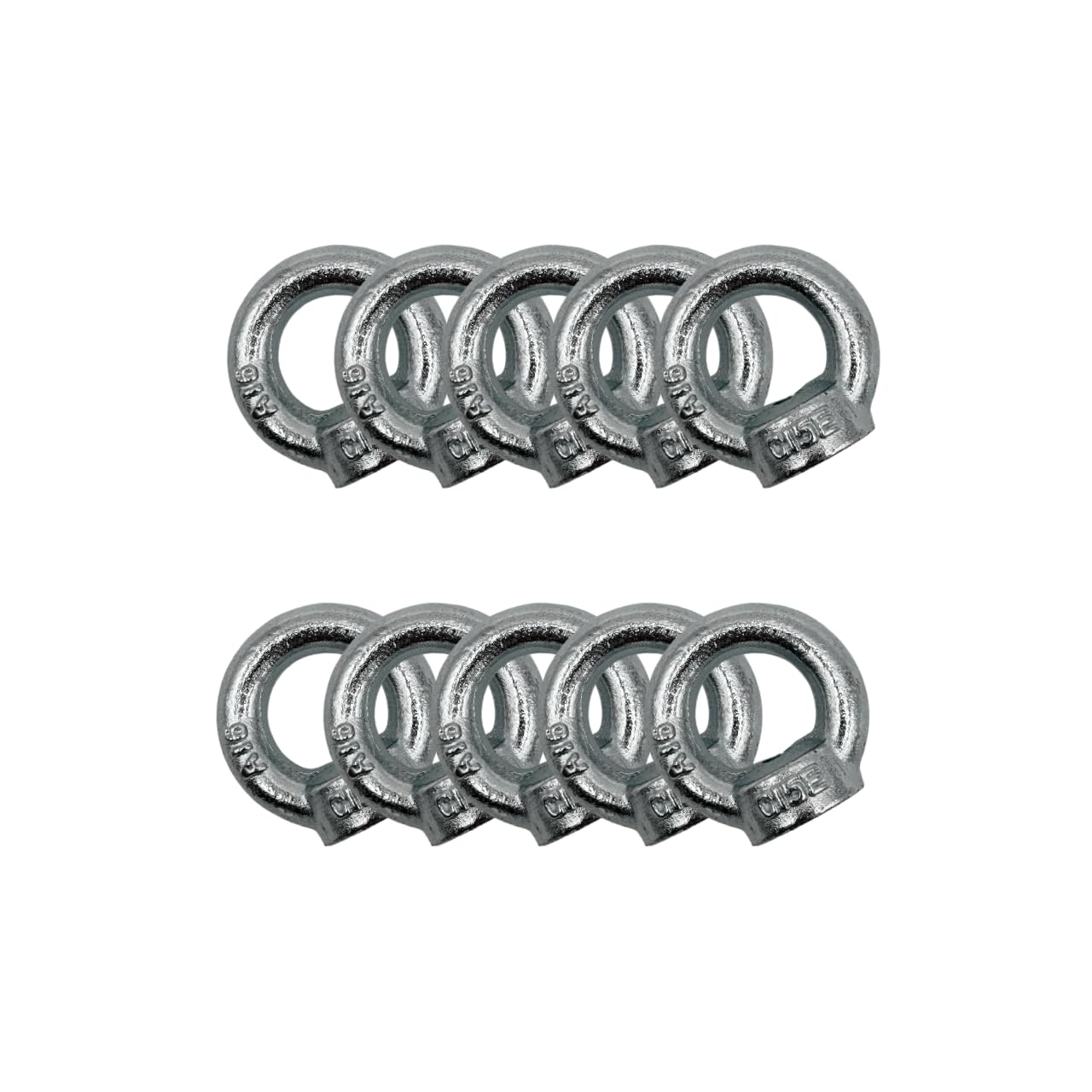 Ring Nut/Eye Nut M10 DIN 582 Galvanised Steel Ring Nuts Pack of 10