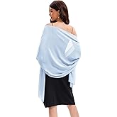 Baoqiya Women's Shawls and Wraps for Evening Dress Chiffon Shawl Soft Elegant Silky Pashmina Wedding Bridal Scarf